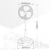 Ventilador de Pie 50cm 70W Inox