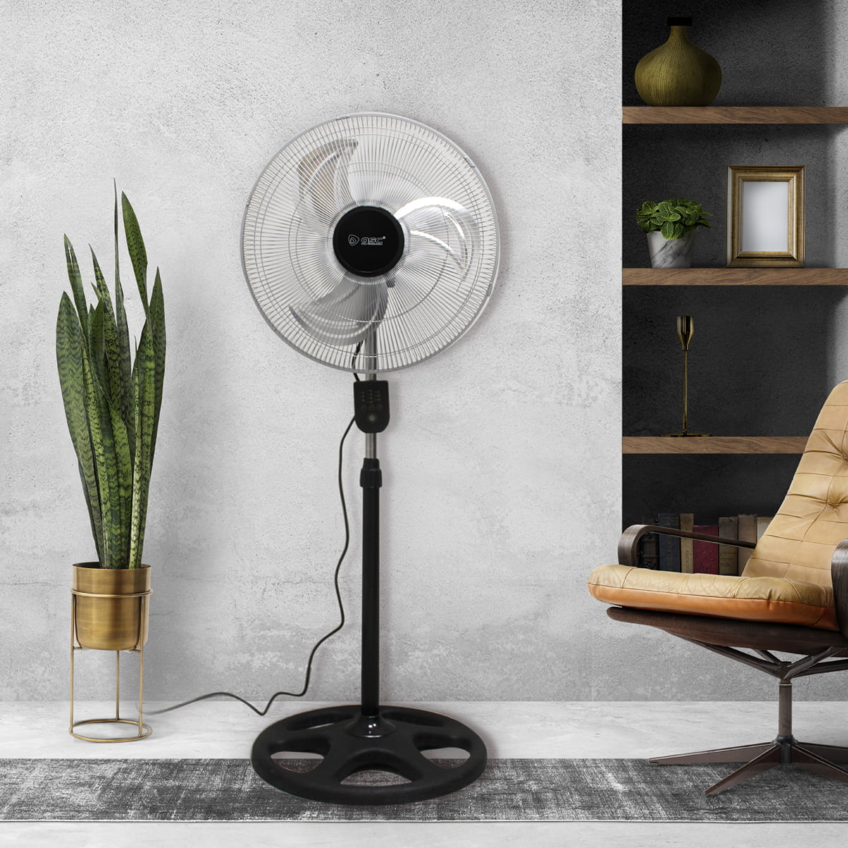 Ventilador de Pie 50cm 70W Inox