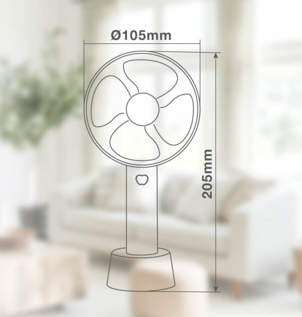 Mini ventilador de mano recargable USB